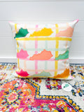 Colorful Gingham KY Pillow • Doodles by Rebekah