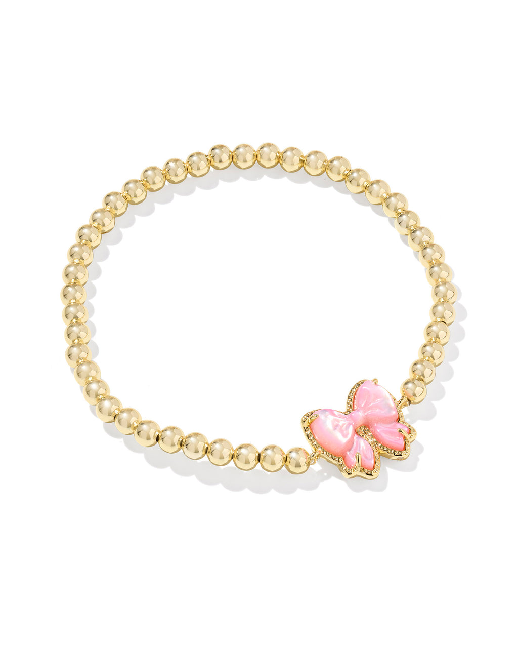 Kendra Scott Haley Bow Stretch Bracelet - Gold Blush Ivory Mother Of Pearl