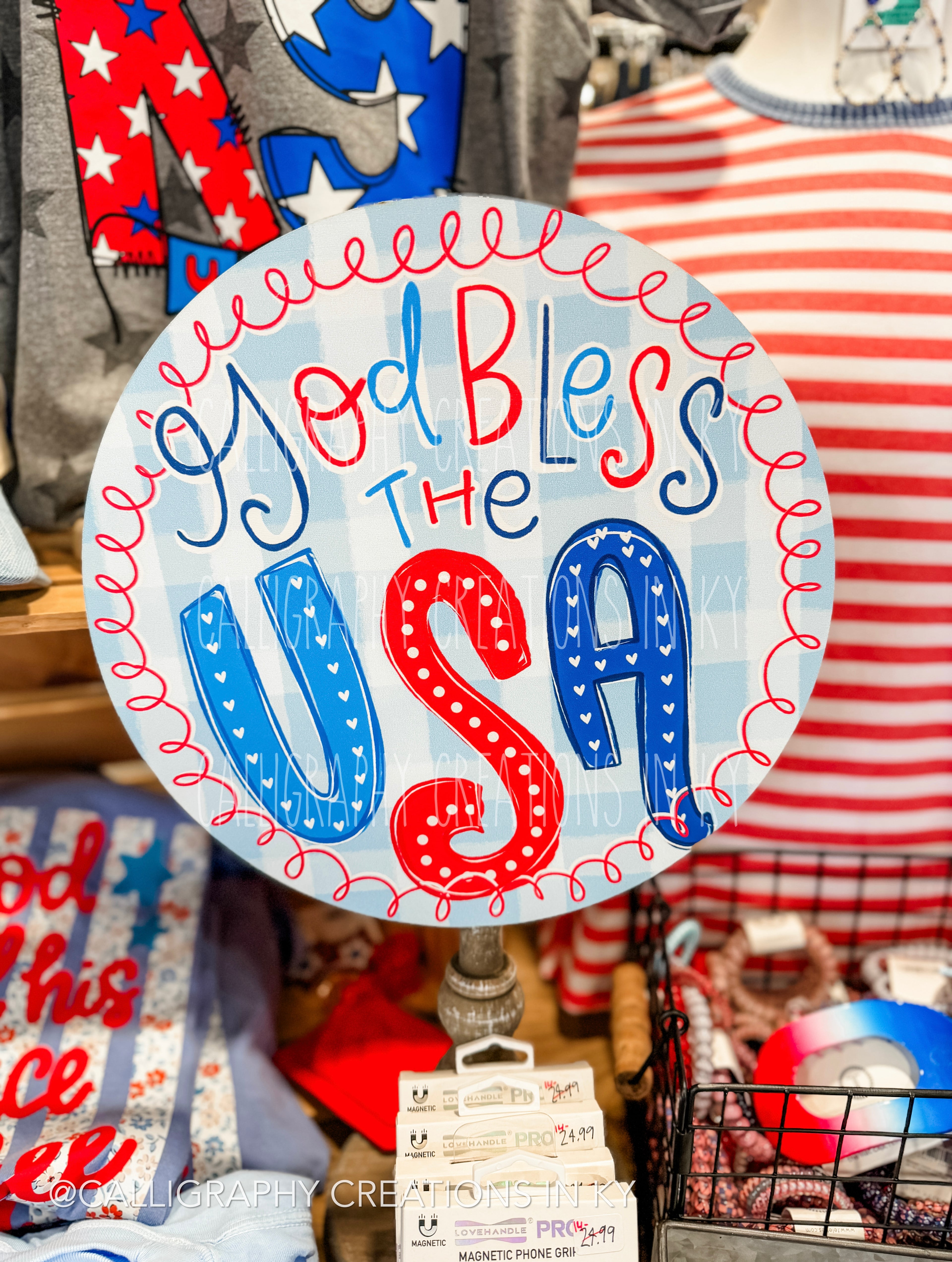 God Bless The USA Topper - Doodles By Rebekah