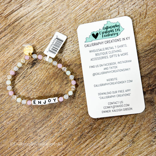 Enjoy / Gummy Bear Little Words Project Beaded Bracelet