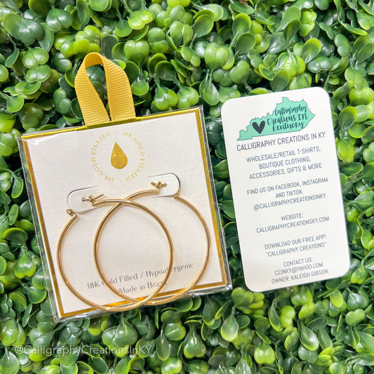 50mm Gold Dipped Hoop Earrings