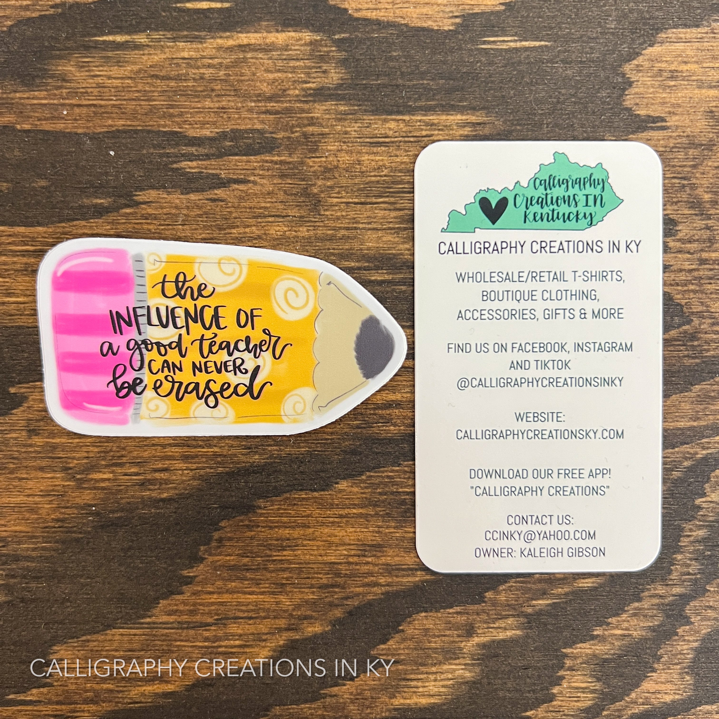 Mini Pencil Teacher Sticker - Doodles By Rebekah