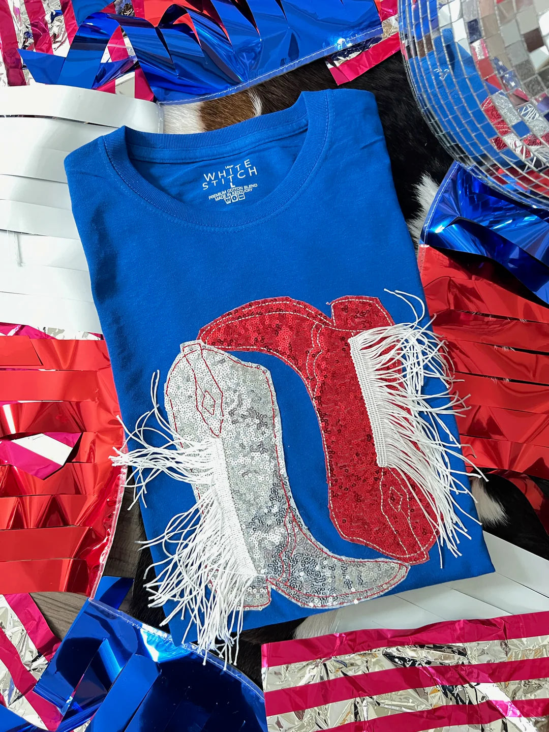 Fringe Boots Appliqué Tee