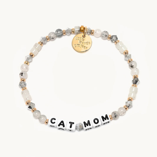 Cat Mom / Purr Little Words Project Beaded Bracelet