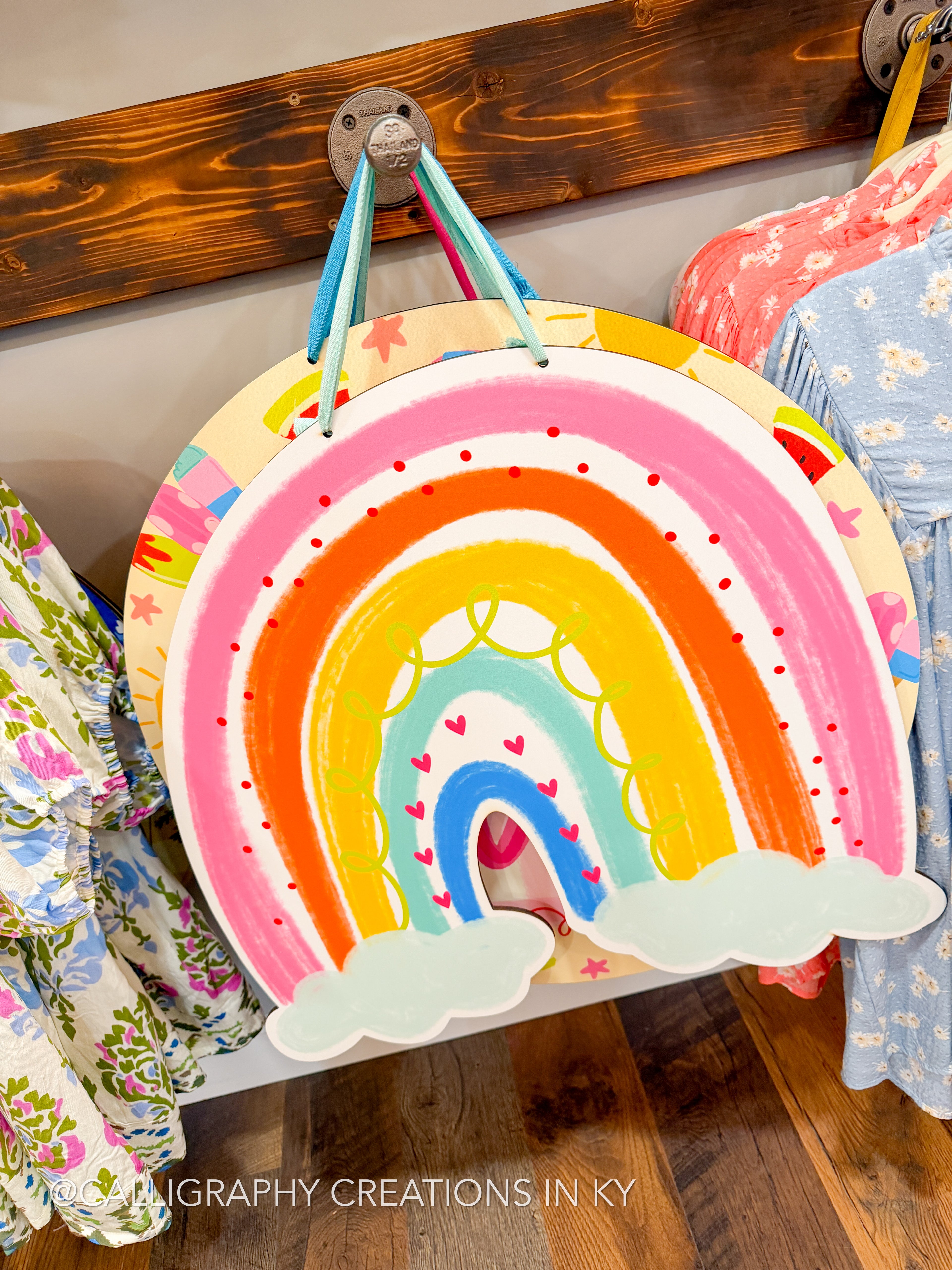 Rainbow Doodles By Rebekah Door Hanger *LOCAL PICKUP ONLY*