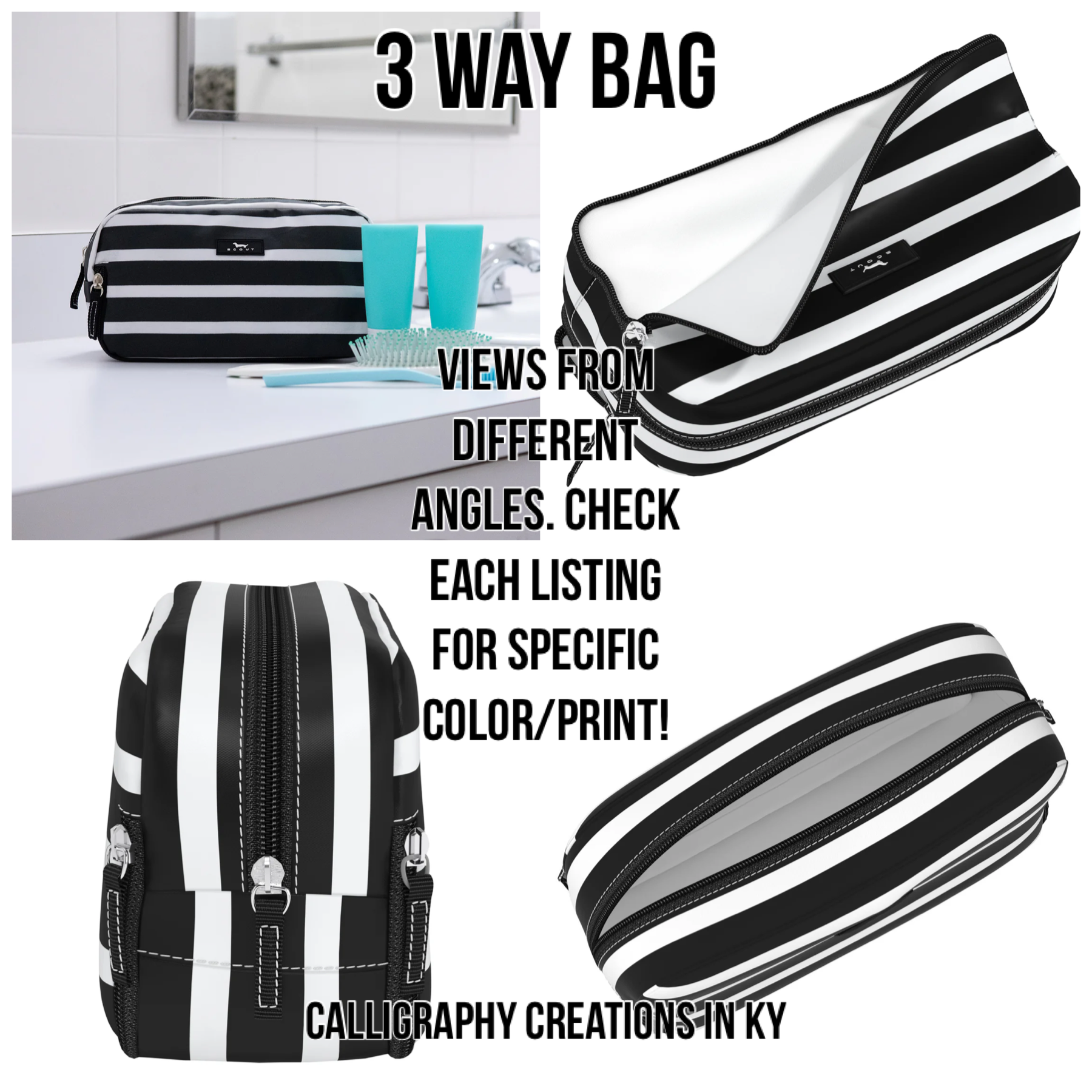 3 Way SCOUT Toiletry Bag | Flora Faucet
