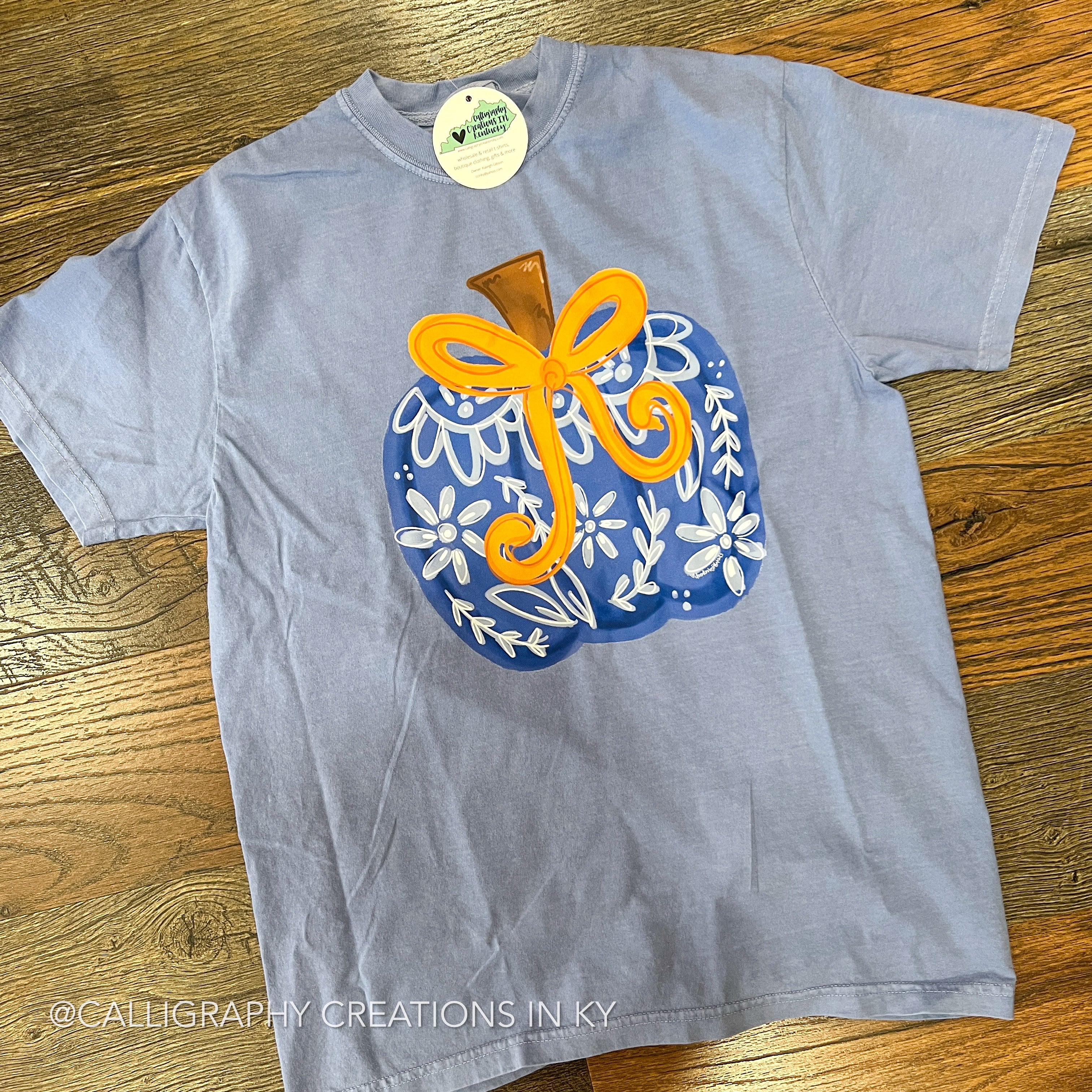 Blue Pumpkin CC Tee Doodles By Rebekah