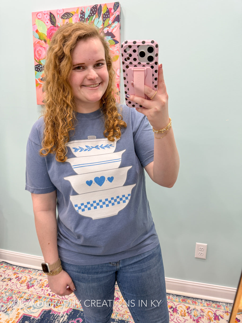 Denim | Vintage Dishes Stack CC Tee