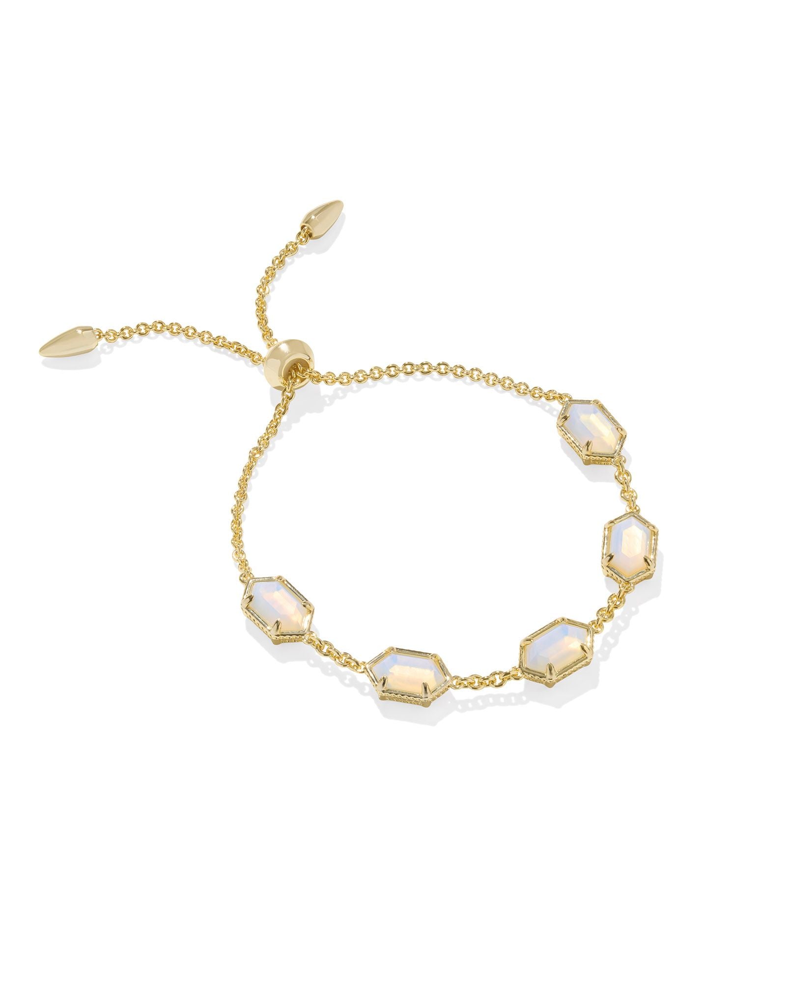 Kendra Scott Hallie Delicate Chain Bracelet - Gold Opalite Illusion
