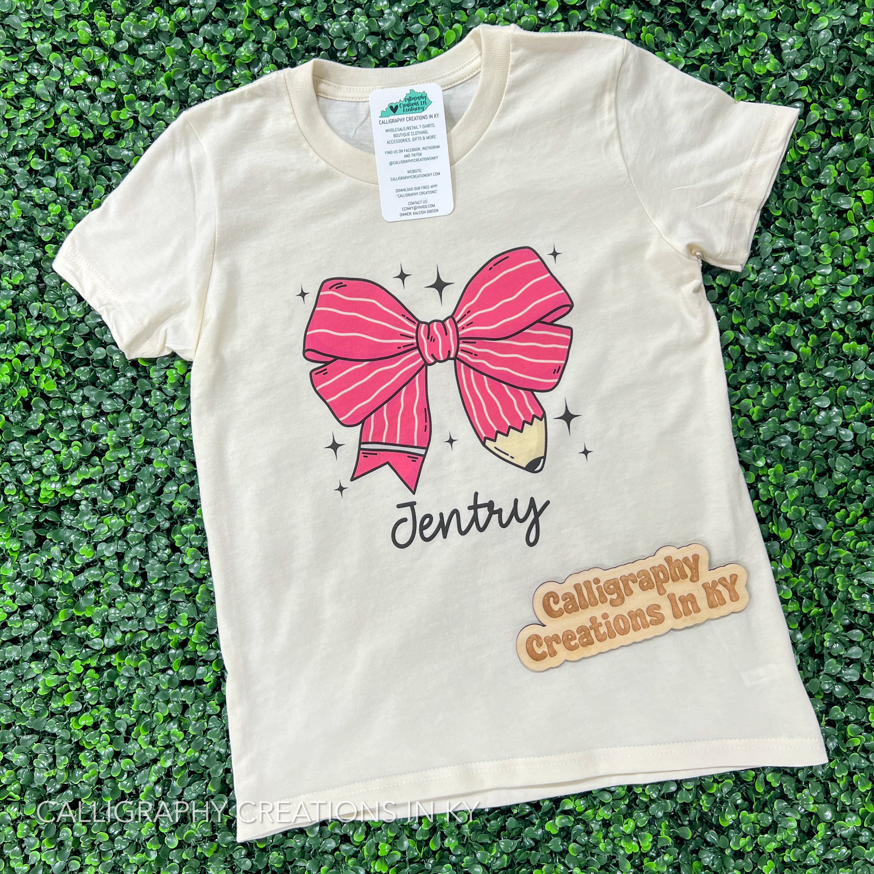 YOUTH CUSTOM PREORDER • YOUTH Name Pencil Bow (Multiple Options)