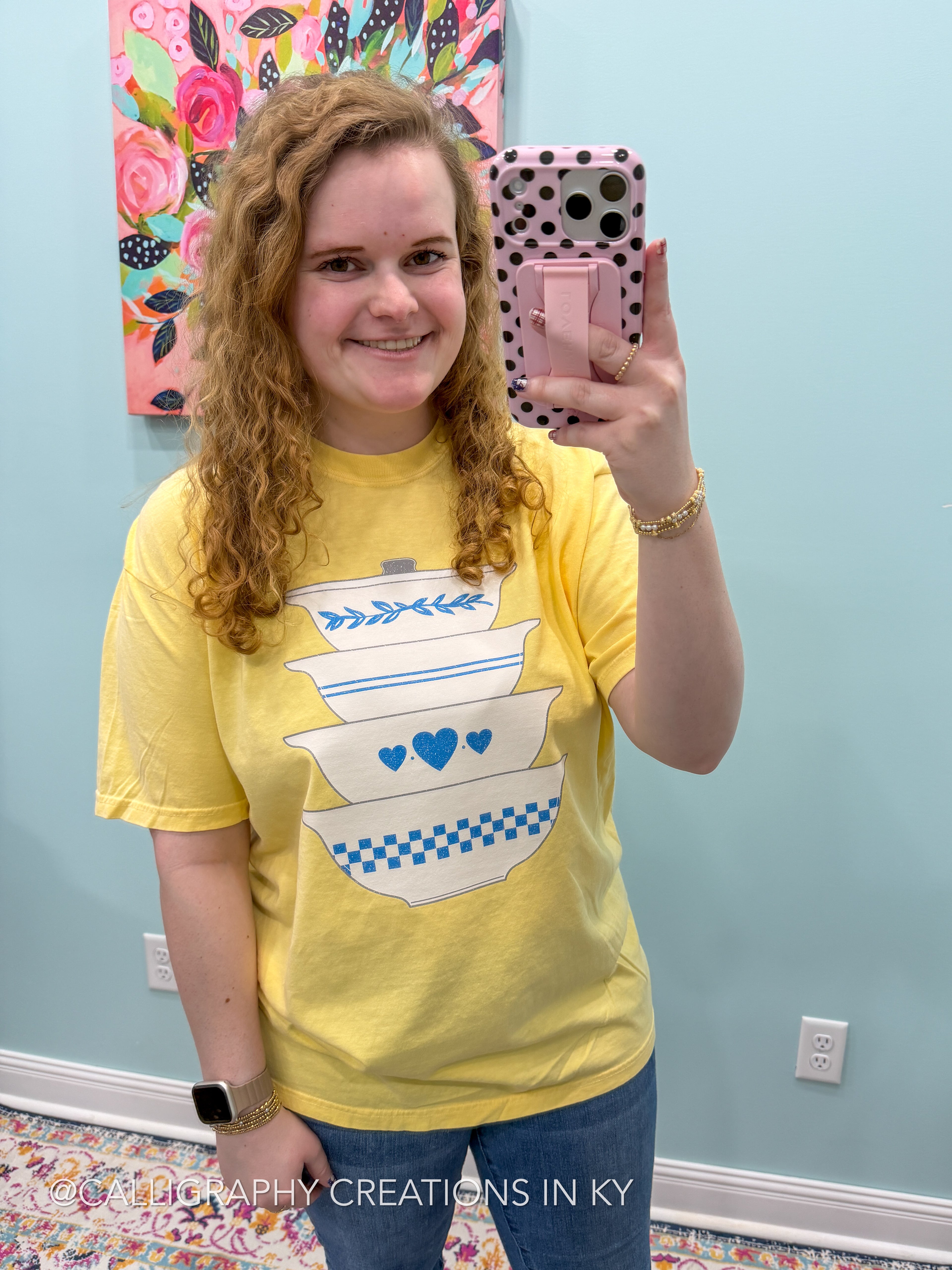 Yellow | Vintage Dishes Stack CC Tee