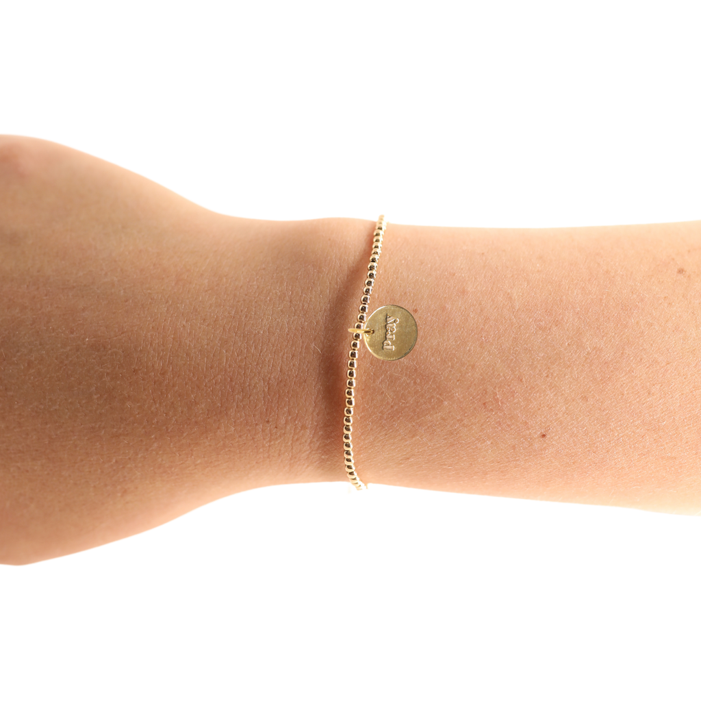 Pray Charm Bracelet: Standard 6.75 inch | Beaded Blondes