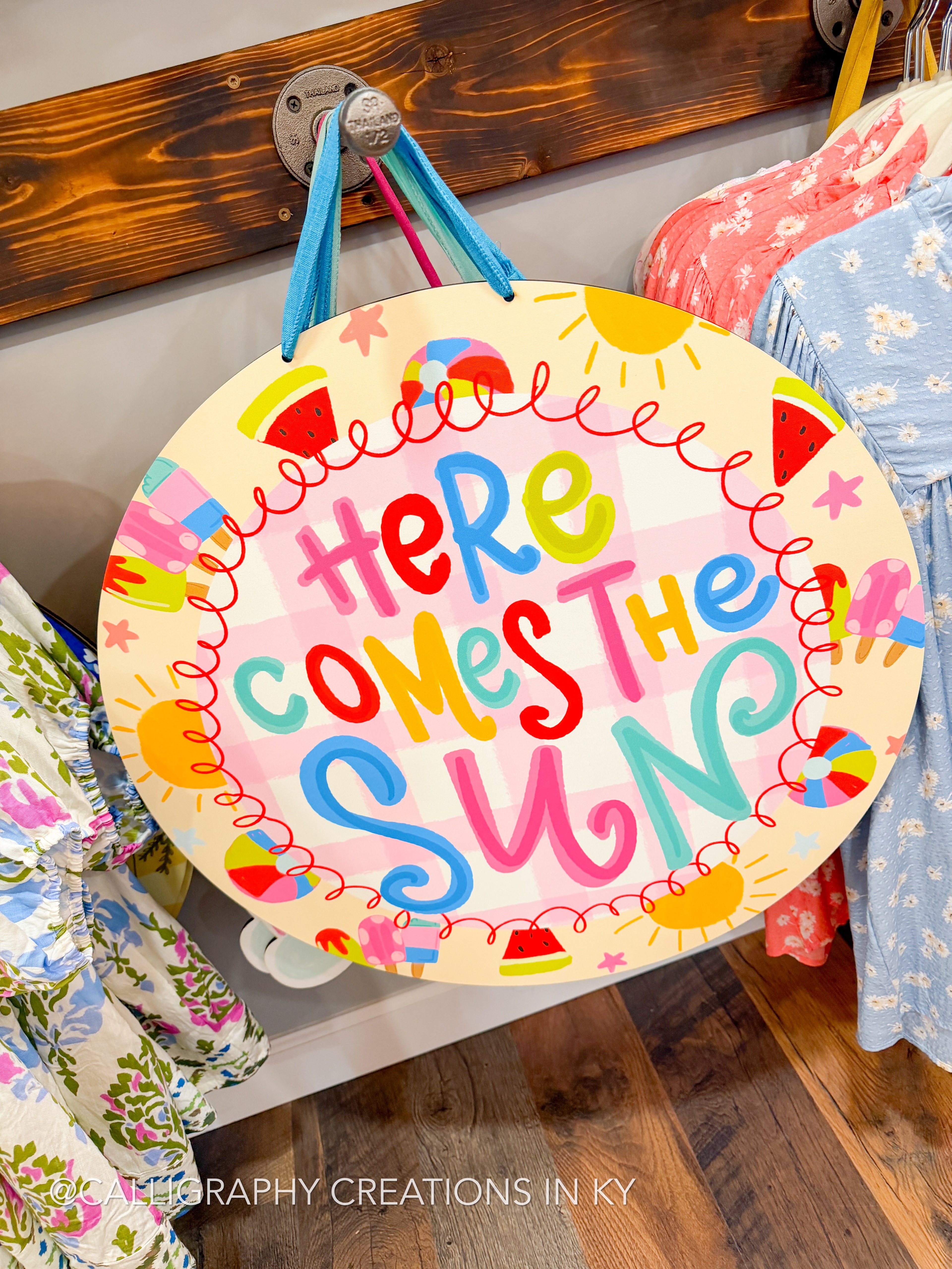 Here Comes The Sun Doodles By Rebekah Door Hanger *LOCAL PICKUP ONLY*