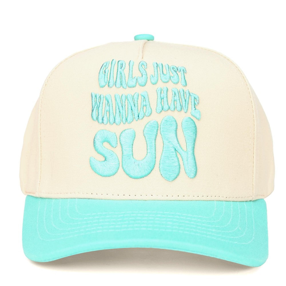 Mint | Girls Just Wanna Have Sun Embroidered Hat