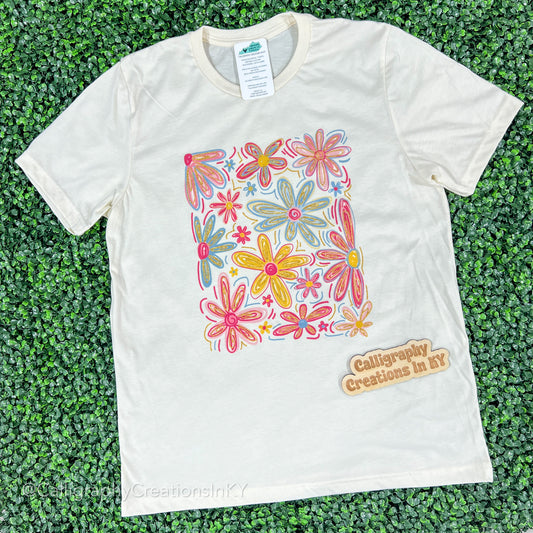 Multi Flowers Tee