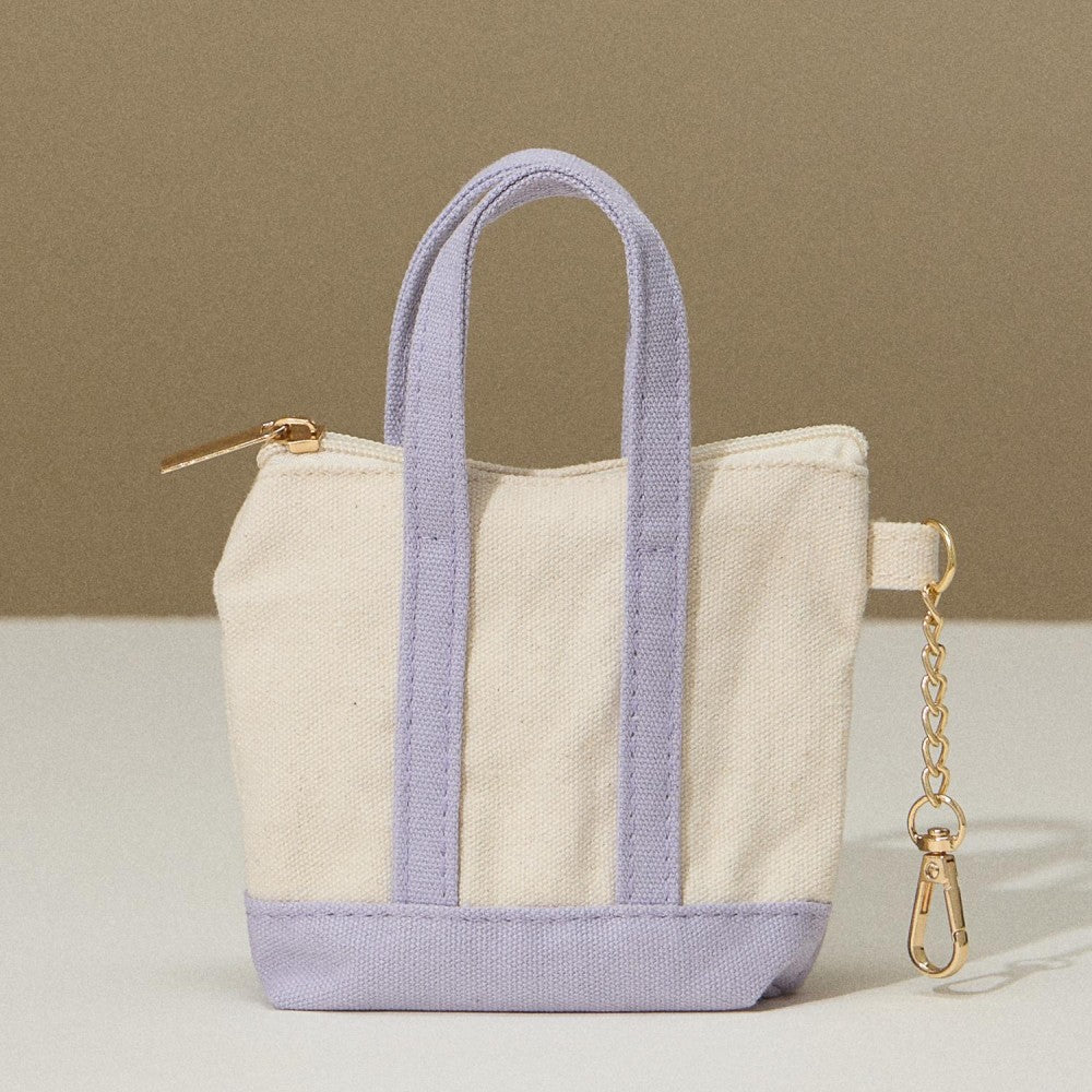 Lavender | Mini Canvas Bag Keychain