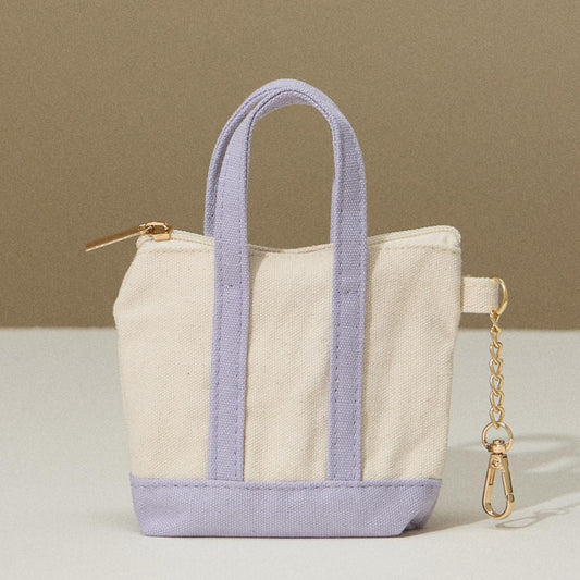 Lavender | Mini Canvas Bag Keychain