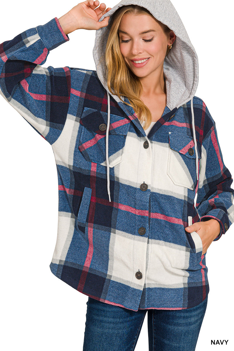 Hooded Fleece Shacket