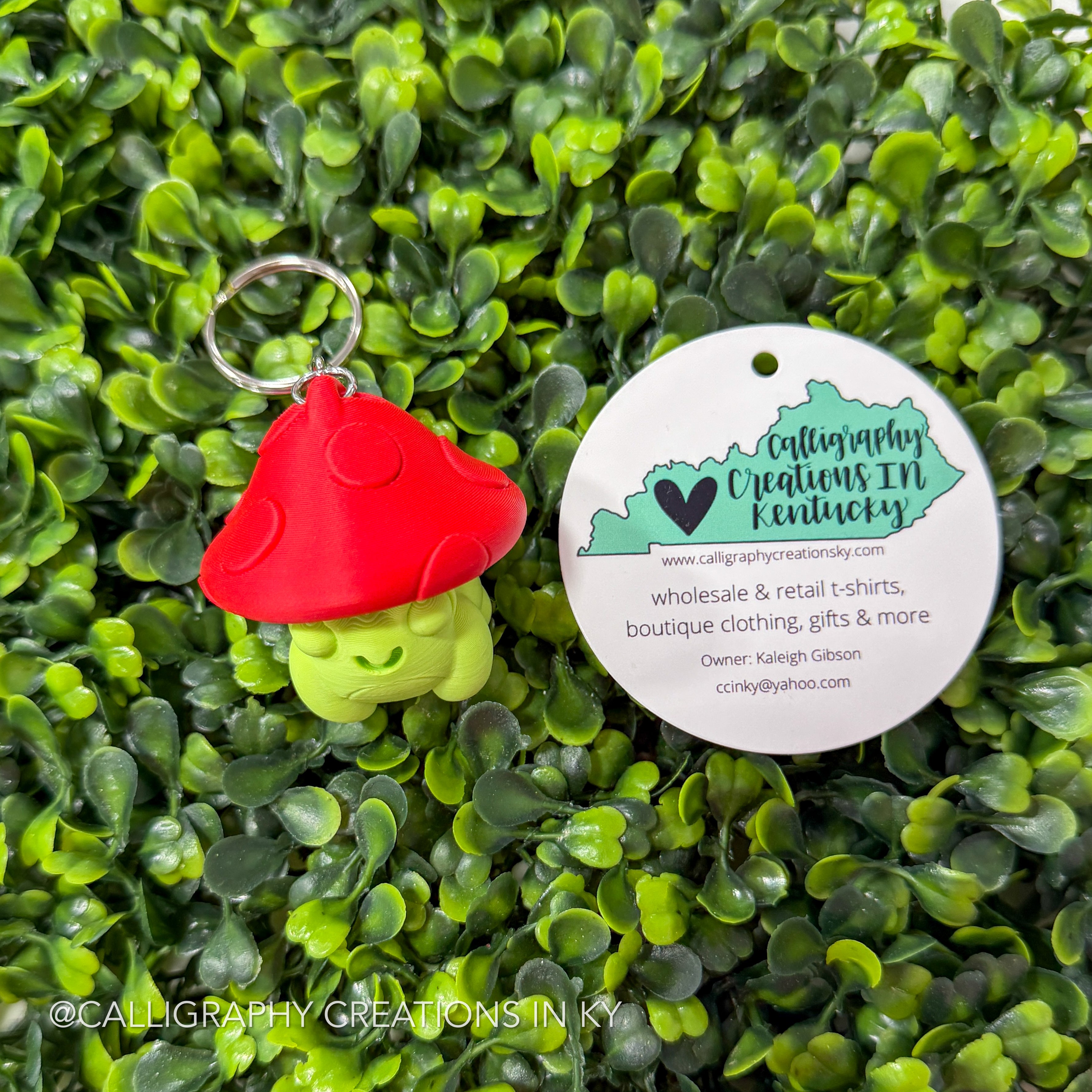 Mushroom Frog Fidget Clicker Keychain