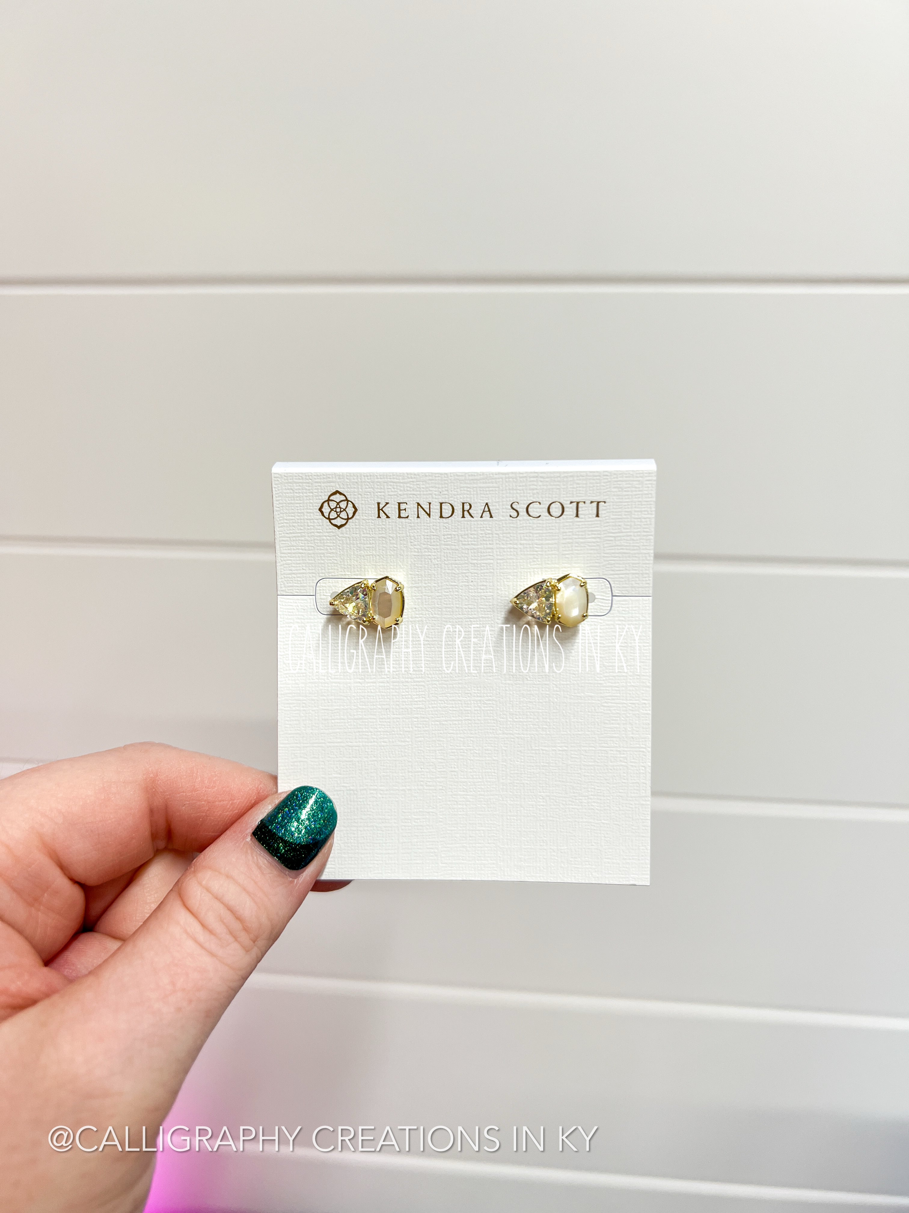 Kendra Scott Tatum Stud Earrings - Gold Neutral Mix