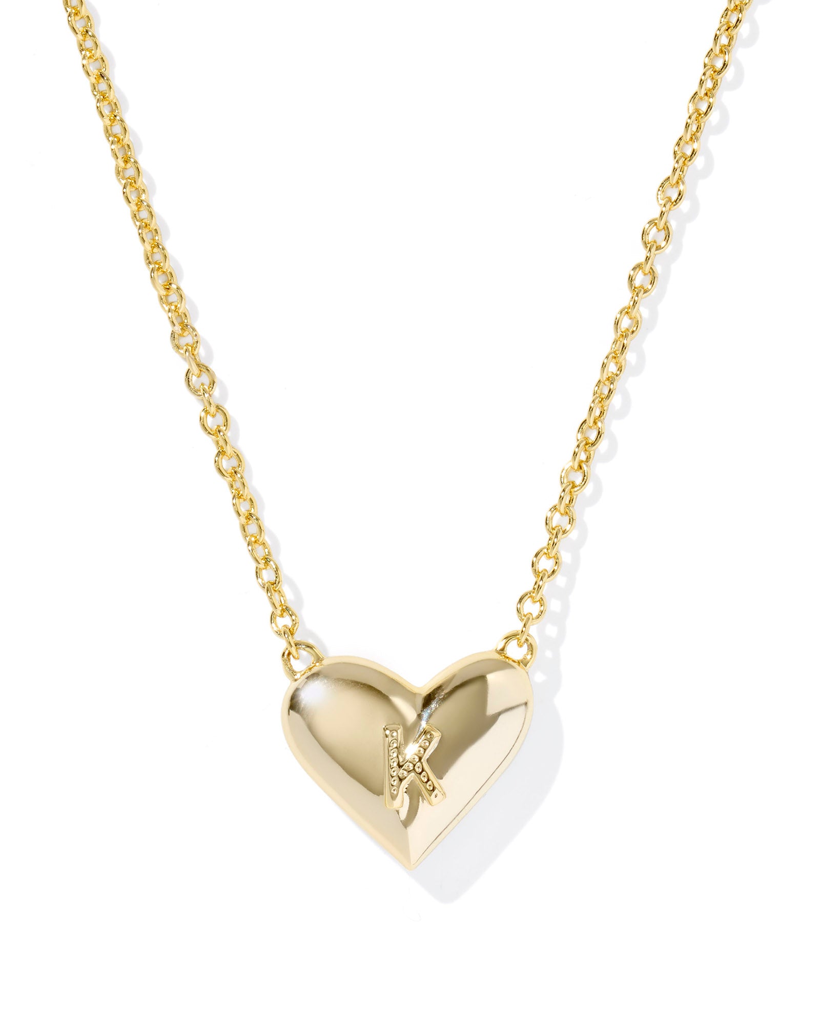 Kendra Scott Heart Letter K Short Pendant Necklace - Gold Ivory Mother Of Pearl