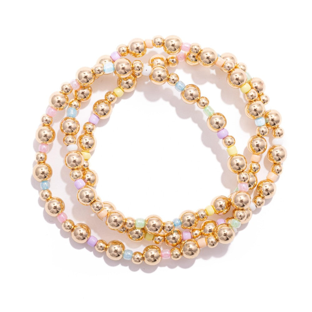 Emilie Gold Beaded Bracelet