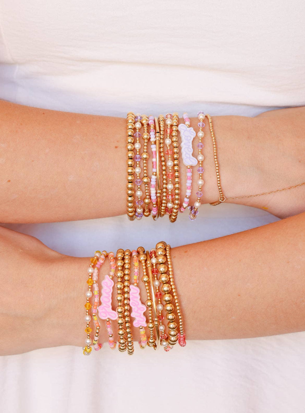 Loved Bracelet on Color: Standard 6.75 Inch | Beaded Blondes