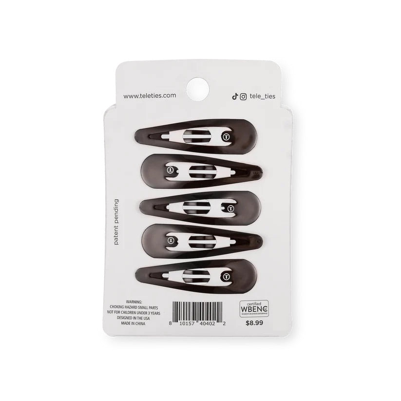 Brown Snap Clip 6ct (TELETIES)