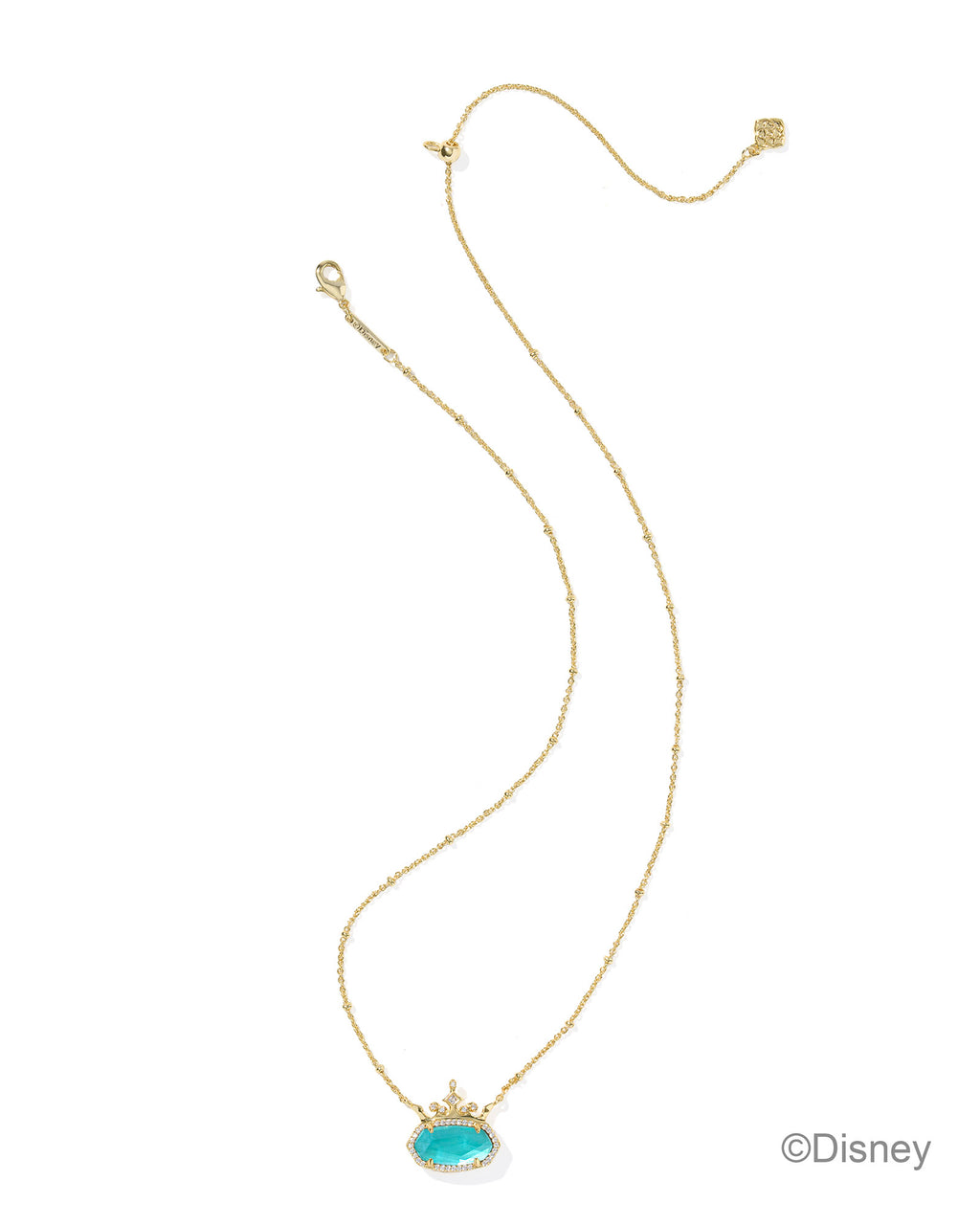 Kendra Scott Disney Elisa Princess Short Pendant Necklace - Gold London Blue (Independent)