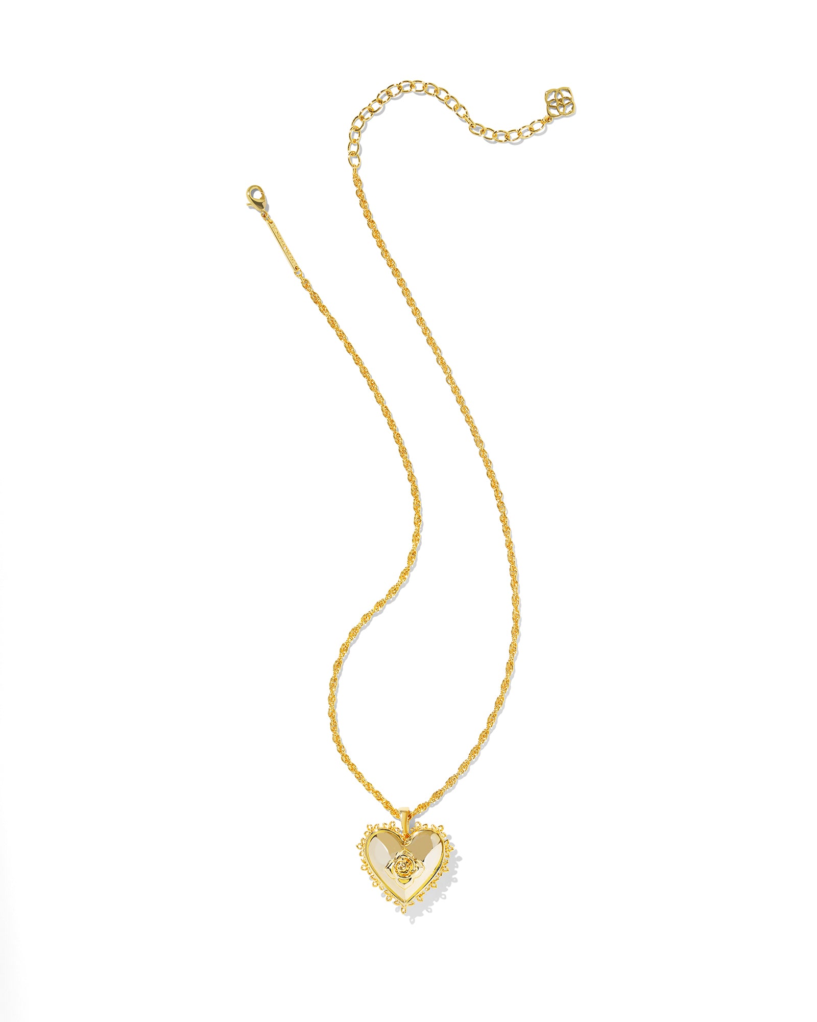 Kendra Scott Mallory Rose Locket Necklace - Gold Metal