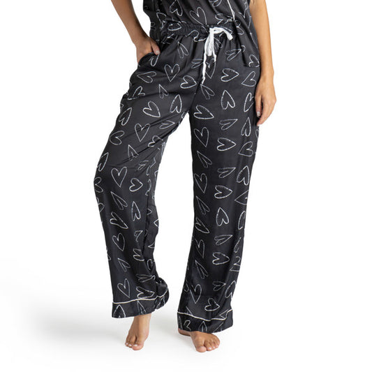 I Love Sleep Satin Hello Mello Pajama Pants