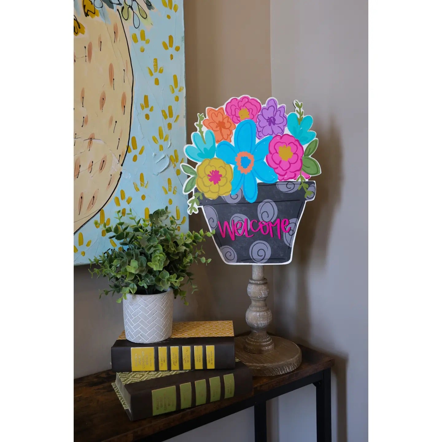 Flower Pot Welcome Topper - Doodles By Rebekah