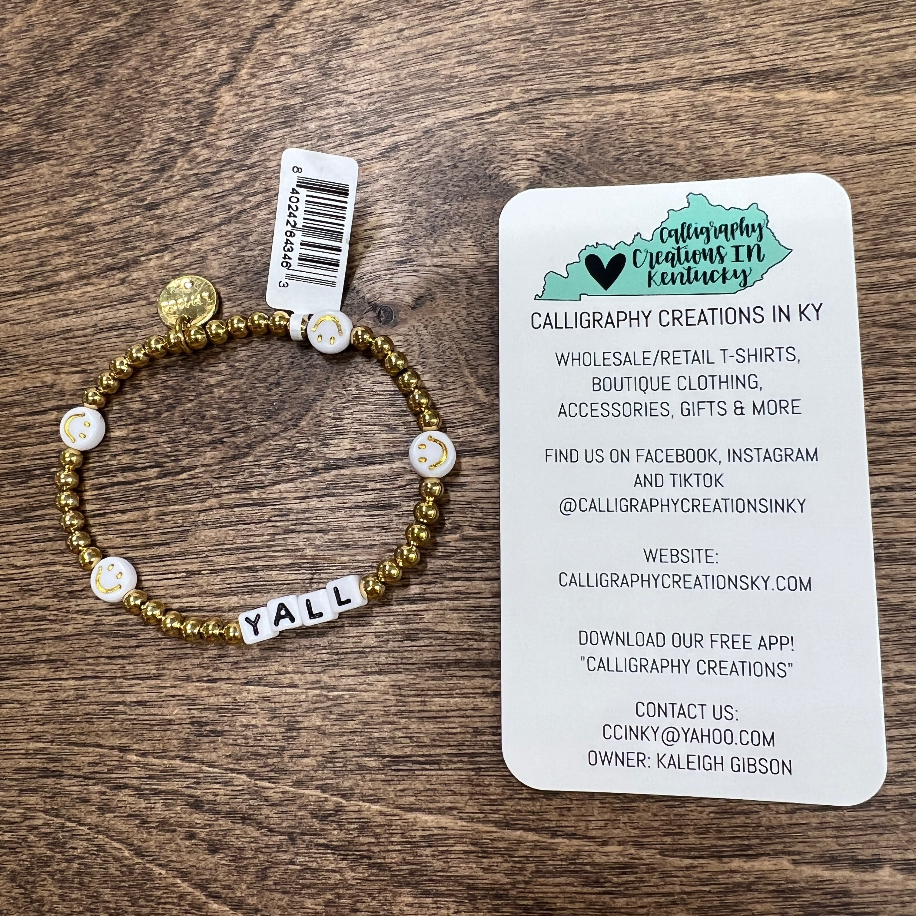 Yall Little Words Project Beaded Bracelet