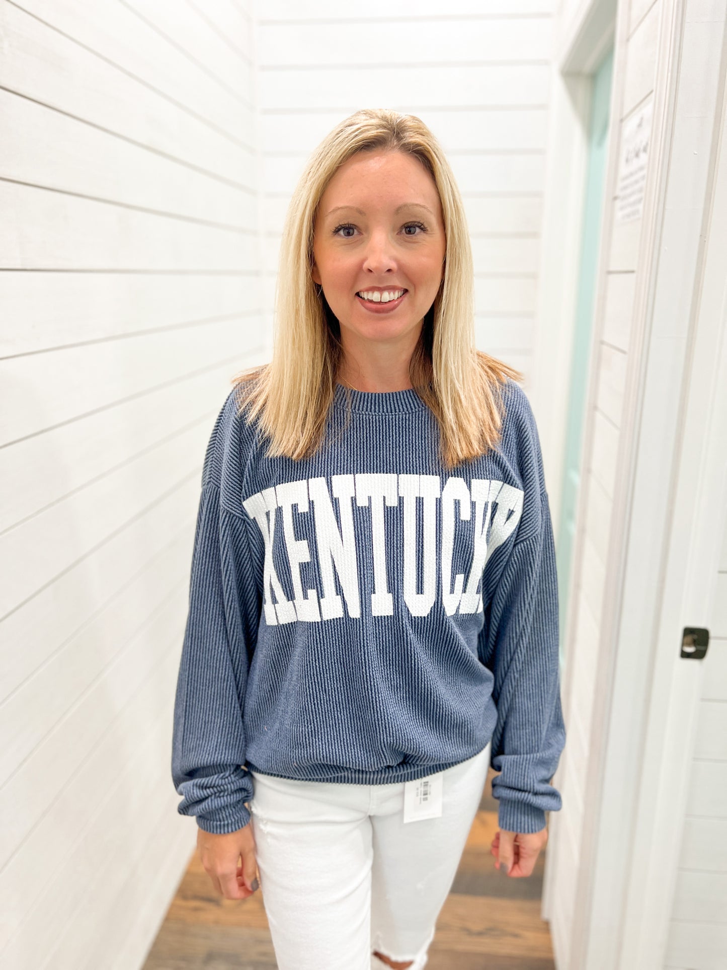 Blue Kentucky Corded Sweatshirt