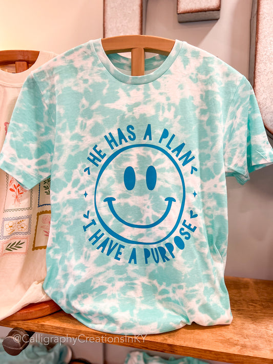 Tie Dye He Has A Plan Tee
