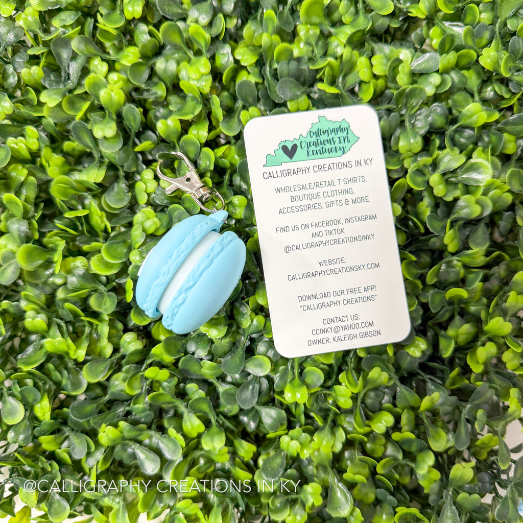 Bunny Macaron Fidget Clicker Keychain