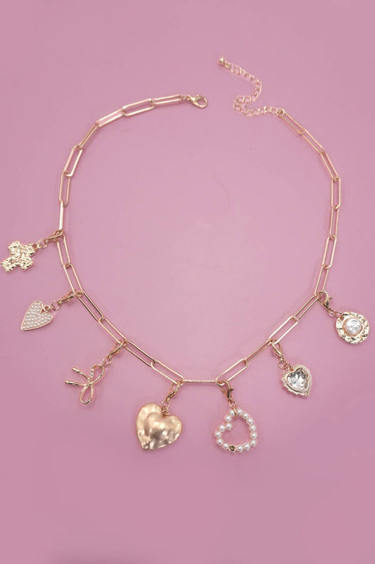 Bow-hemian Charm Necklace