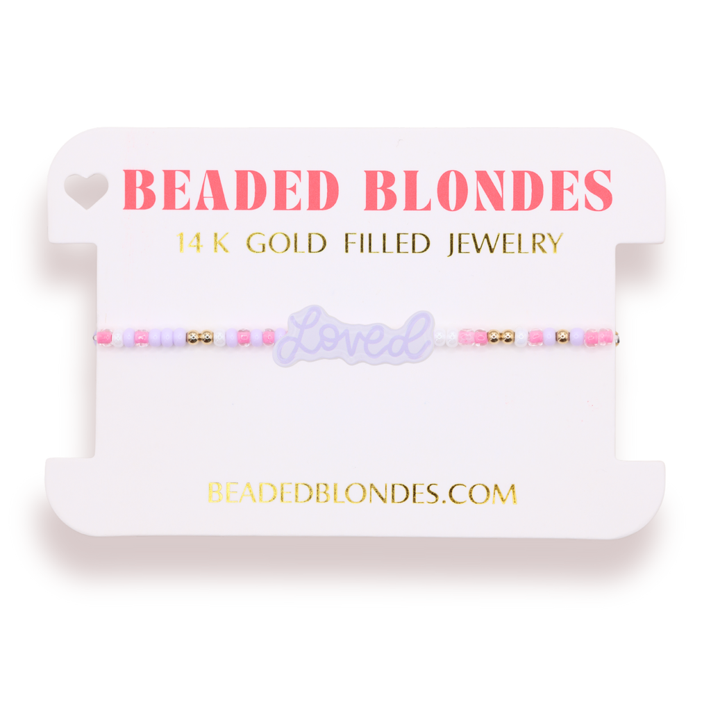 Loved Bracelet on Color: Standard 6.75 Inch | Beaded Blondes