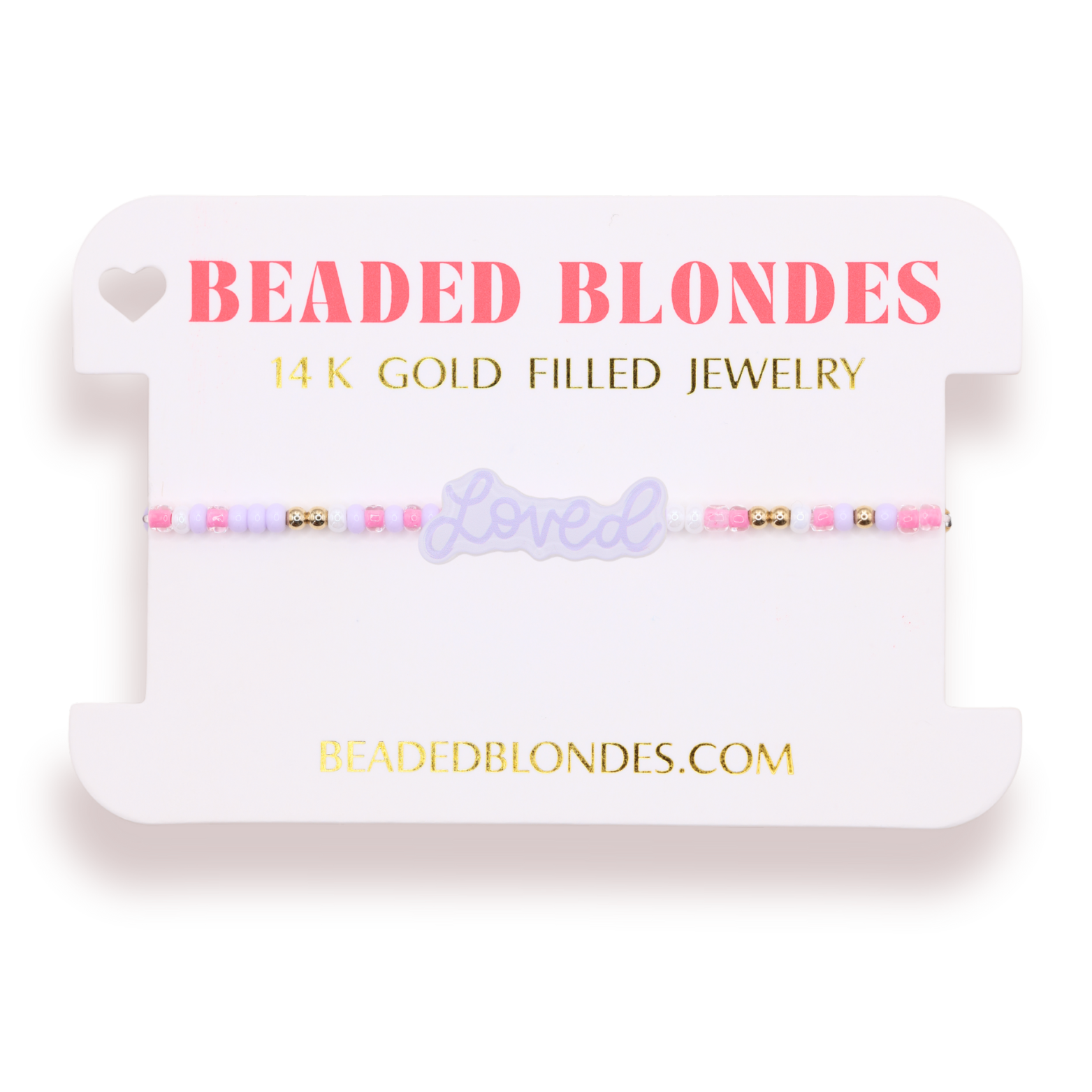 Loved Bracelet on Color: Standard 6.75 Inch | Beaded Blondes