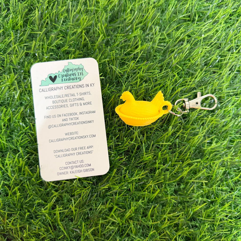 Lemon Yellow | Hen Keychain