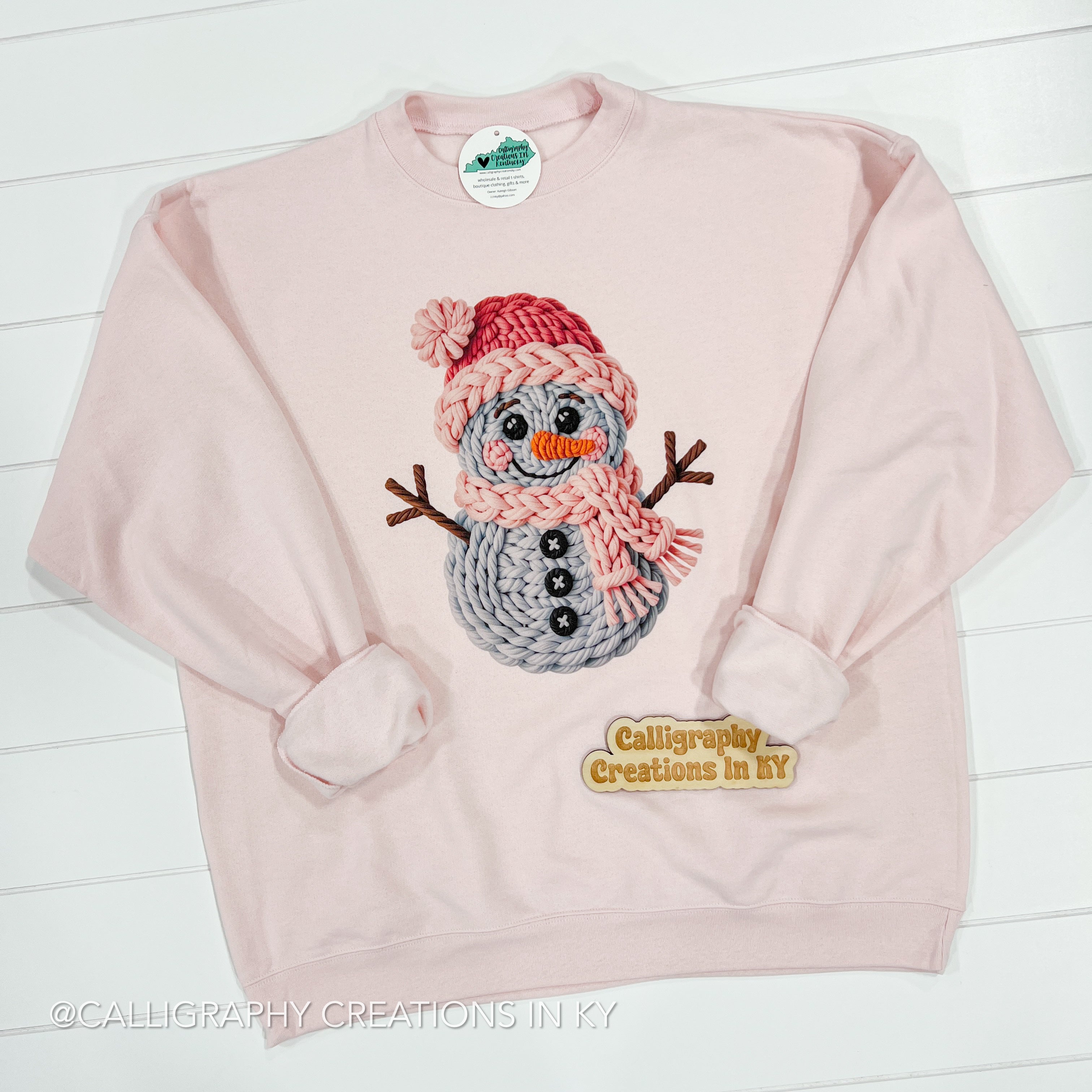 PREORDER | Faux Crochet Snowman Sweatshirt
