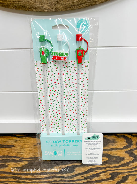 Mega Mug Christmas Swig Straw Topper Set FINAL SALE