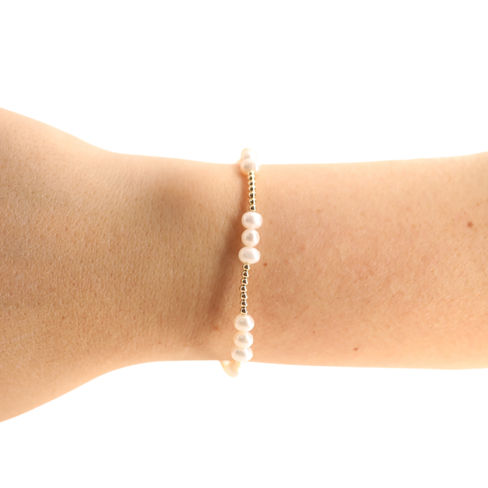 ILY Coastal Pearl Bracelet in Gold: Standard 6.75 inch | Beaded Blondes