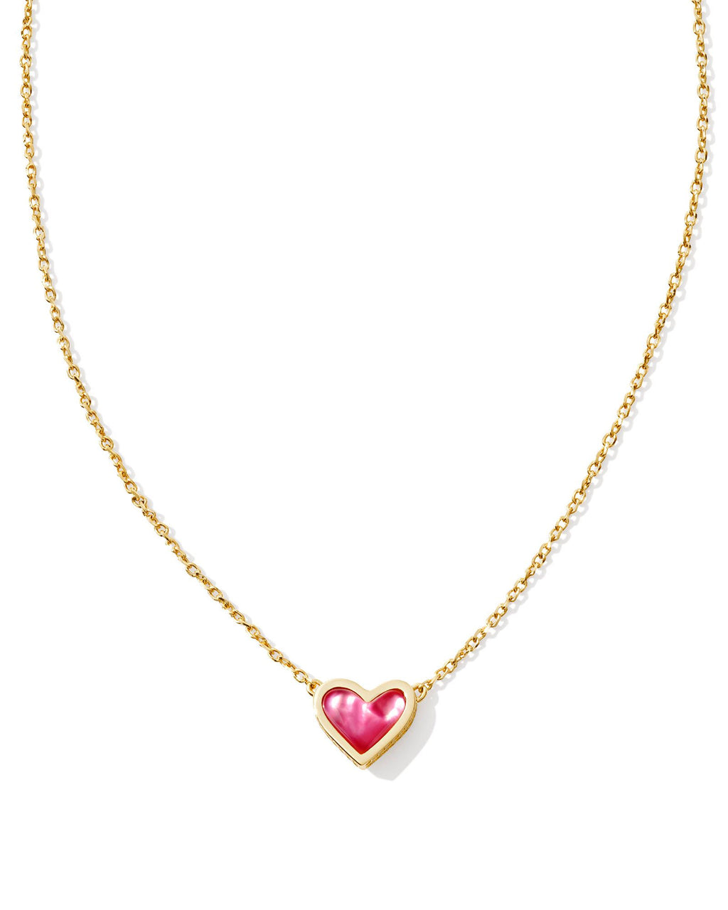 Kendra Scott Framed Ari Heart Short Pendant Necklace - Gold Azalea Illusion