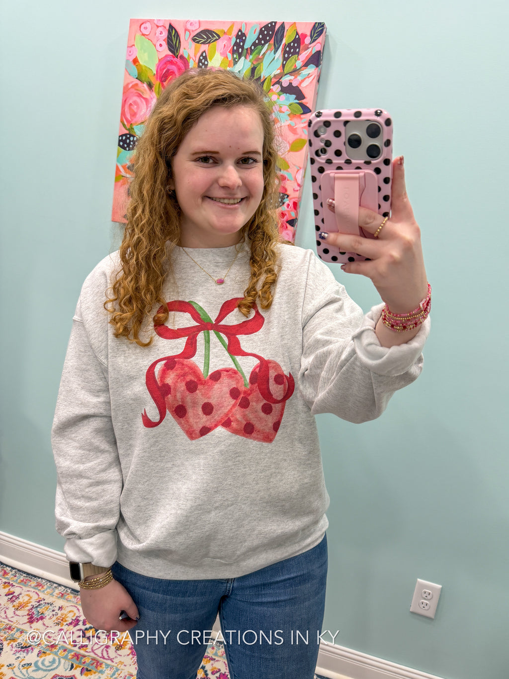 Heart Cherries Sweatshirt