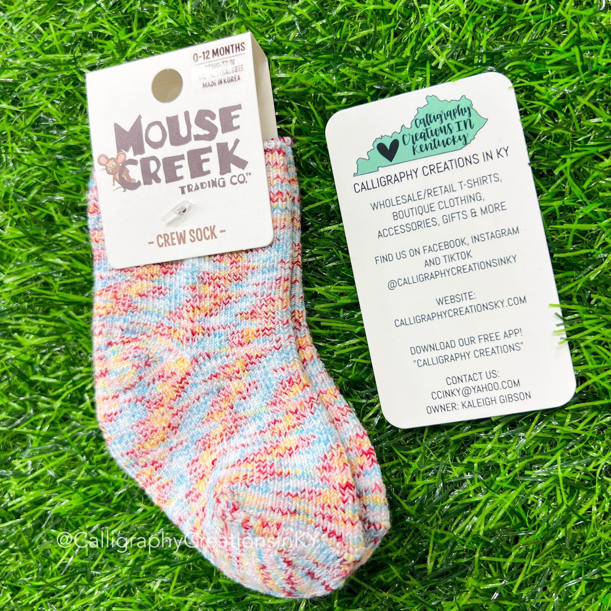 Mouse Creek Infant Ragg Crew Whimsical Multi | World's Softest Socks