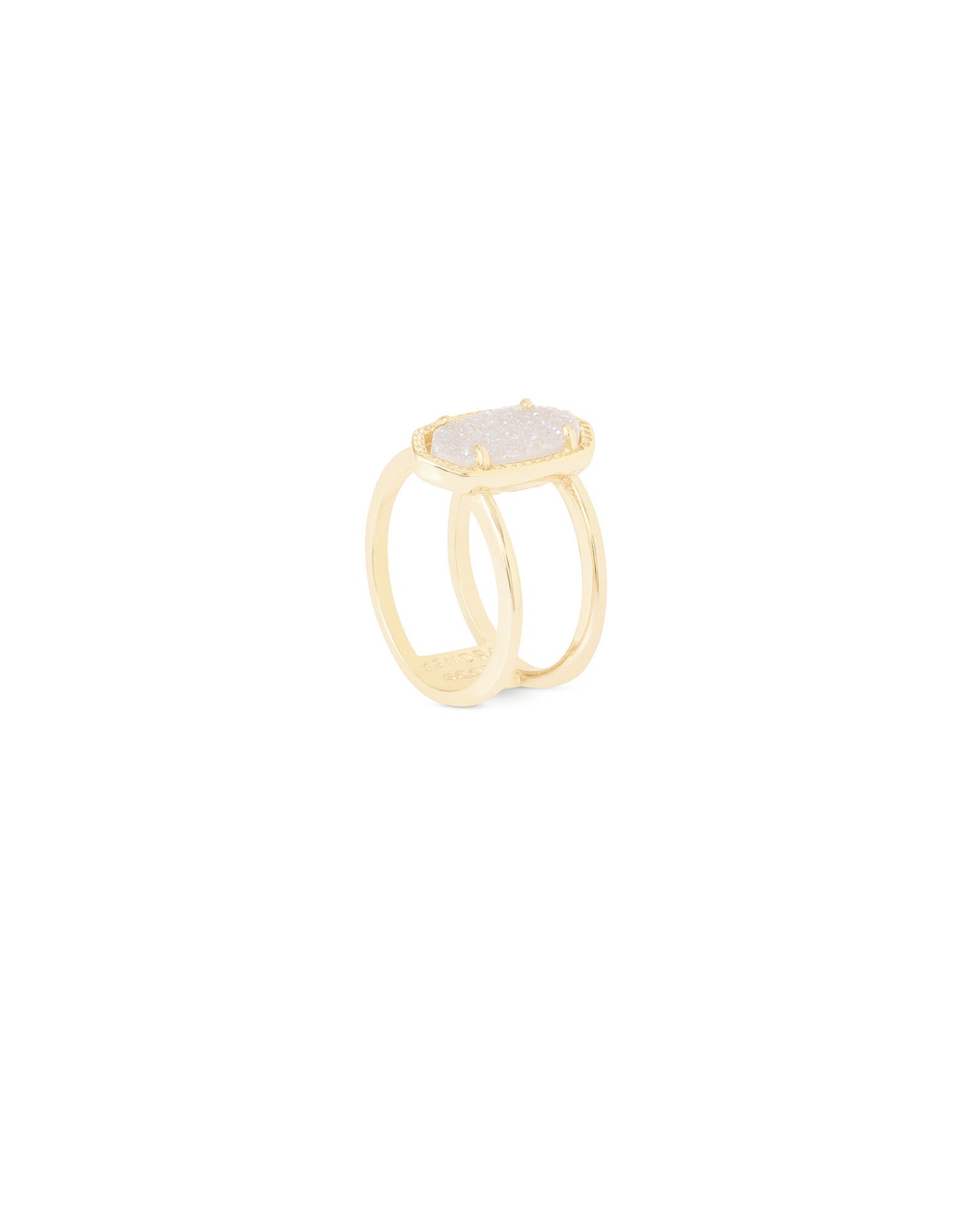 Kendra Scott Elyse Double Band Ring - Gold Iridescent Drusy