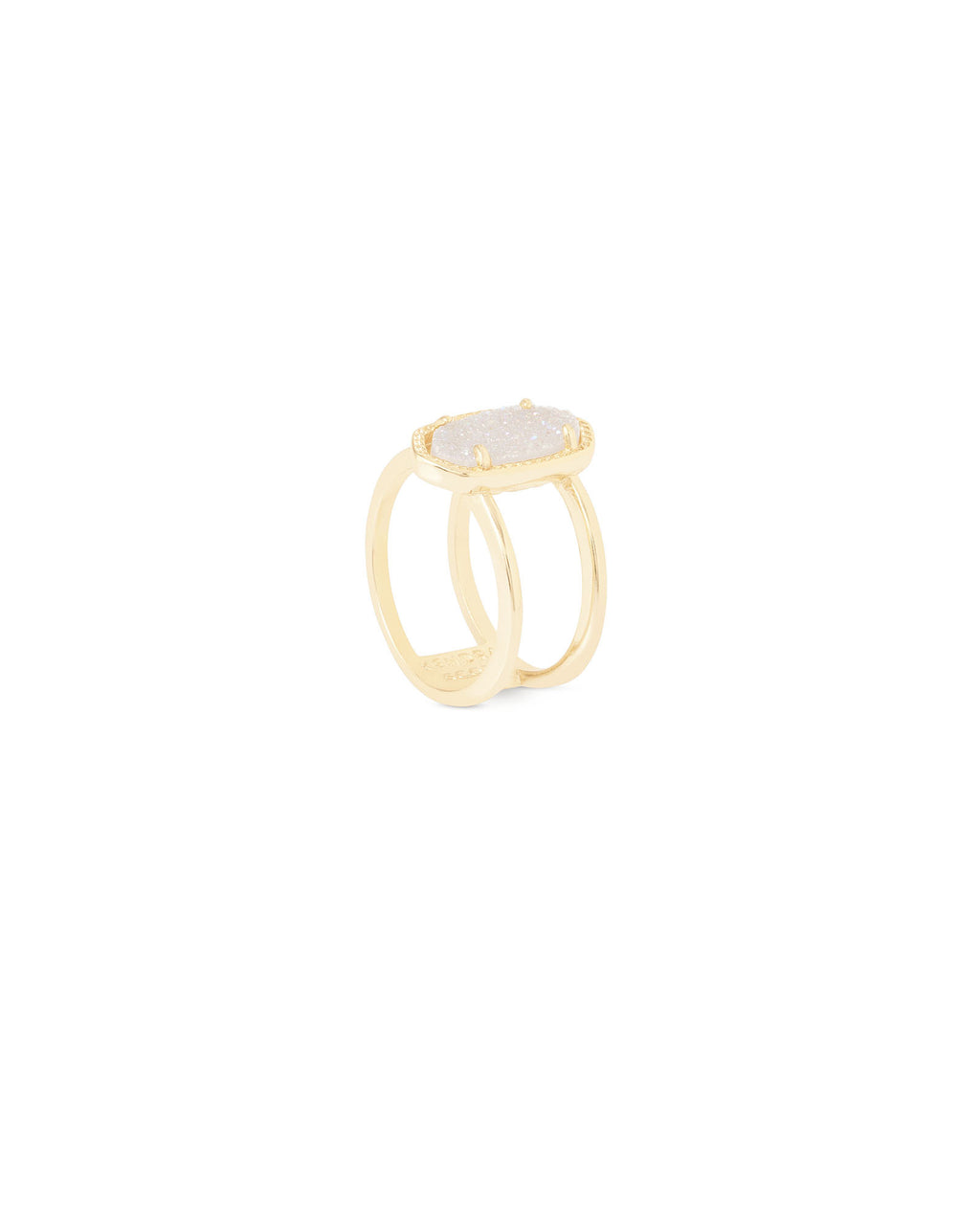 Kendra Scott Elyse Double Band Ring - Gold Iridescent Drusy
