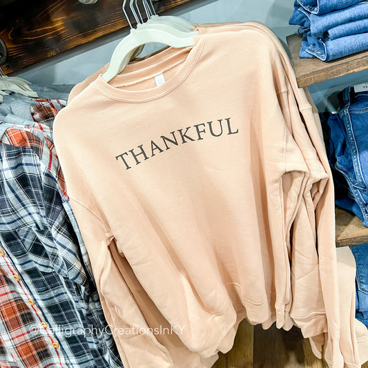 Simple Thankful Sweatshirt