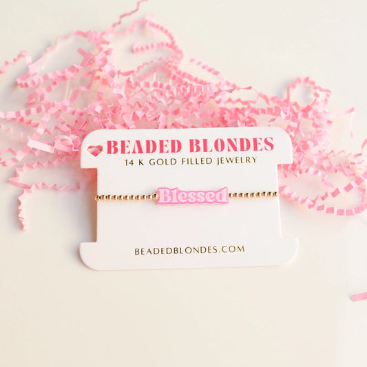 Blessed Beaded Blondes Bracelet